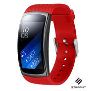 Strap-it Samsung Gear Fit 2 / Gear Fit 2 Pro siliconen bandje (knalrood)