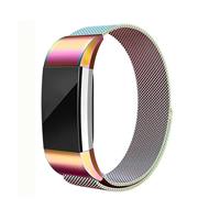 Strap-it Fitbit Charge 2 Milanese band (regenboog)