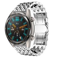 Strap-it Huawei Watch GT stalen draak band (zilver)
