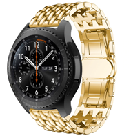 Strap-it Samsung Galaxy Watch stalen draak band 45mm/46mm (goud)