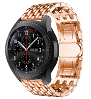 Strap-it Samsung Galaxy Watch stalen draak band 45mm/46mm (rosé goud)