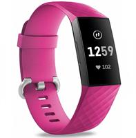 Strap-it Fitbit Charge 3 silicone band (fel roze)