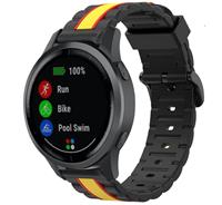 Strap-it Garmin Vivoactive 4 Special Edition band (zwart/geel)