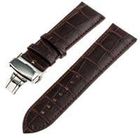 Strap-it Samsung Galaxy Watch 45mm / 46mm luxe leren band (donkerbruin)