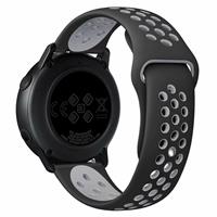Strap-it Samsung Galaxy Watch 4 - 44mm sport band (zwart/grijs)
