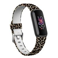 Strap-it Lucky Leopard Fitbit Luxe siliconen bandje