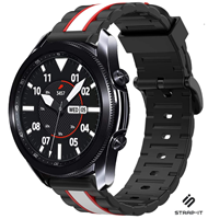 Strap-it Samsung Galaxy Watch 3 Special Edition band 45mm (zwart/wit)