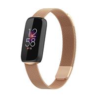 Strap-it Fitbit Luxe Milanese band (rosé goud)