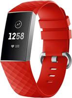 Strap-it Fitbit Charge 4 silicone band (rood)