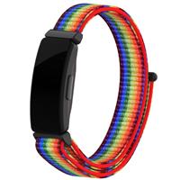 Strap-it Fitbit Inspire nylon bandje (regenboog)