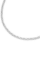 Firetti Silberkette »Königskettengliederung, 4,1 mm, glänzend, diamantiert und rhodiniertem Design«