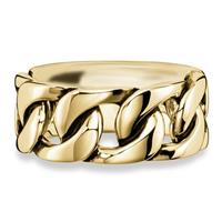 CAÏ Ring »925/- Sterling Silber gelb vergoldet geschwärzt«