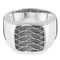 CAÏ Ring »925/- Sterling Silber oxidiert Wellen«