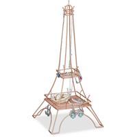 RELAXDAYS Schmuckständer Eiffelturm, Ketten, Ringe & Armbänder, Schmuckaufbewahrung Metall, HBT 47x21x21 cm, roségold