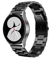 Strap-it Samsung Galaxy Watch 4 stalen band (zwart)