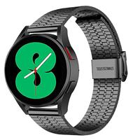 Strap-it Samsung Galaxy Watch 4 roestvrij stalen band (zwart)