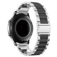 Strap-it Samsung Galaxy Watch 4 Classic stalen band (zilver/zwart)
