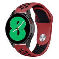 Strap-it Samsung Galaxy Watch 4 sport band (rood/zwart)