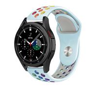 Strap-it Samsung Galaxy Watch 4 Classic sport band (lichtblauw/kleurrijk)