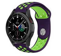 Strap-it Samsung Galaxy Watch 4 Classic sport band (paars/groen)