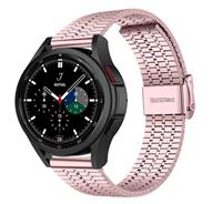 Strap-it Samsung Galaxy Watch 4 Classic roestvrij stalen band (rosé pink)