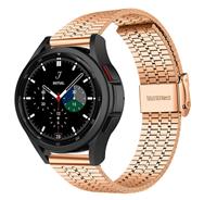 Strap-it Samsung Galaxy Watch 4 Classic roestvrij stalen band (rosé goud)