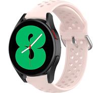 Strap-it Samsung Galaxy Watch 4 siliconen bandje met gaatjes (roze)