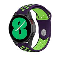 Strap-it Samsung Galaxy Watch 4 - 44mm sport band (paars/groen)