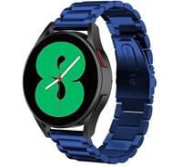 Strap-it Samsung Galaxy Watch 4 stalen band (blauw)