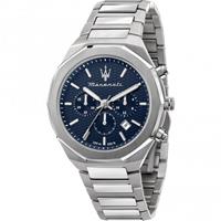 Maserati R8873642006 Herren-Armbanduhr Chronograph Stile Stahl/Blau