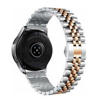 Strap-it Samsung Galaxy Watch 3 41mm Jubilee stalen band (zilver/rosé goud)