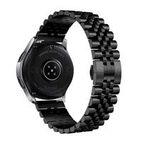 Strap-it Samsung Galaxy Watch 3 41mm Jubilee stalen band (zwart)