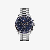 Lacoste Boston Chronograph - Navy mit Edelstahl Armband - Blau 
