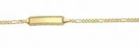 Adelia´s Goldarmband »585 Gold Figaro Armband 14 cm«, 585 Gold Figarokette Goldschmuck für Damen