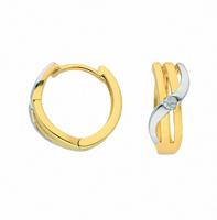 Adelia´s Paar Ohrhänger »333 Gold Ohrringe / Creolen mit Zirkonia«, 333 Gold Goldschmuck für Damen