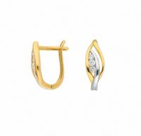 Adelia´s Paar Ohrhänger »333 Gold Ohrringe / Creolen mit Zirkonia«, Goldschmuck für Damen