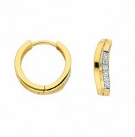 Adelia´s Paar Ohrhänger »333 Gold Ohrringe / Creolen mit Zirkonia«, 333 Gold Goldschmuck für Damen