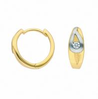 Adelia´s Paar Ohrhänger »333 Gold Ohrringe / Creolen mit Zirkonia«, 333 Gold Goldschmuck für Damen