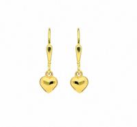 Adelia´s Paar Ohrhänger »333 Gold Ohrringe / Ohrhänger Herz«, 333 Gold Goldschmuck für Damen