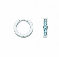 Adelia´s Paar Ohrhänger »925 Silber Ohrringe / Creolen mit Zirkonia Ø 12,3 mm«, 925 Sterling Silber Silberschmuck für Damen