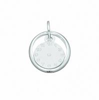 Adelia´s Anhänger Set »925 Silber Anhänger Taufring mit Zirkonia Ø 10,7 mm«, 925 Sterling Silber Silberschmuck für Damen