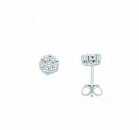 Adelia´s Paar Ohrhänger »925 Silber Ohrringe / Ohrstecker mit Zirkonia Ø 6,1 mm«, Silberschmuck für Damen