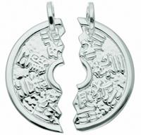 Adelia´s Anhänger Set »925 Silber Anhänger Partneranhänger Ø 22,1 mm«, 925 Sterling Silber Silberschmuck für Damen