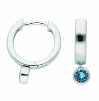 Adelia´s Paar Ohrhänger »925 Silber Ohrringe / Creolen mit Zirkonia Ø 14,7 mm«, 925 Sterling Silber Silberschmuck für Damen