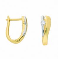 Adelia´s Paar Ohrhänger »333 Gold Ohrringe / Creolen mit Zirkonia«, 333 Gold Goldschmuck für Damen