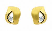 Adelia´s Paar Ohrhänger »333 Gold Ohrringe / Ohrstecker mit Zirkonia«, 333 Gold Goldschmuck für Damen