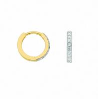 Adelia´s Paar Ohrhänger »333 Gold Ohrringe / Creolen mit Zirkonia«, 333 Gold Goldschmuck für Damen