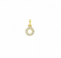 Adelia´s Kettenanhänger »333 Gold Anhänger mit Zirkonia Ø 6,3 mm«, Goldschmuck für Damen