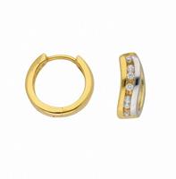 Adelia´s Paar Ohrhänger »333 Gold Ohrringe / Creolen mit Zirkonia«, 333 Gold Goldschmuck für Damen