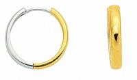 Adelia´s Paar Ohrhänger »333 Weißgold Ohrringe / Creolen Ø 18,5 mm«, 333 Gold Goldschmuck für Damen